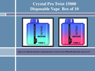 The Crystal Pro Twist 15000 Disposable VapeBox of 5