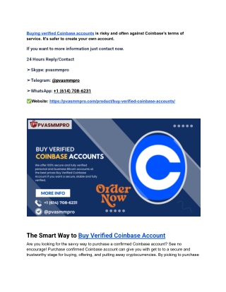 Top Trustable Sites to Buy Verified Coinbase Account