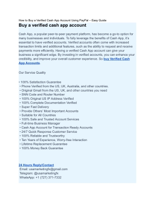 How to Buy a Verified Cash App Account Using PayPal – Easy Guide