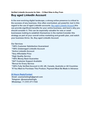 Verified LinkedIn Accounts for Sale – 12 Best Sites to Buy From