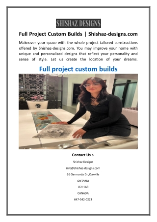 Full Project Custom Builds  Shishaz-designs.com