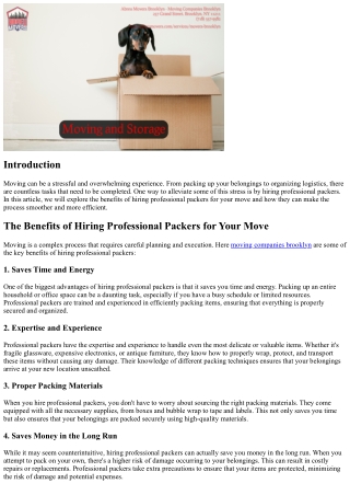 The Benefits of Hiring Professional Packers for Your Move