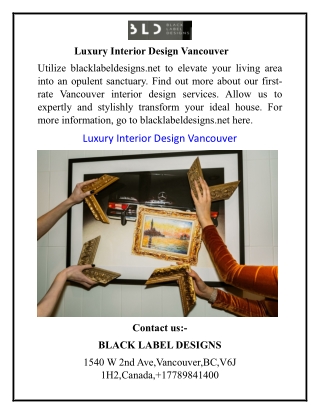 Luxury Interior Design Vancouver