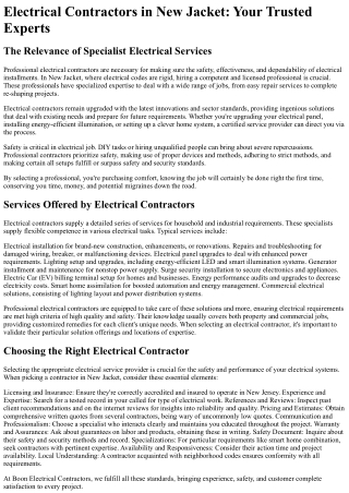 Boon Electrical Contractors