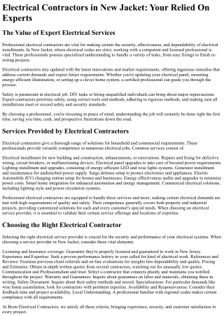 Boon Electrical Contractors