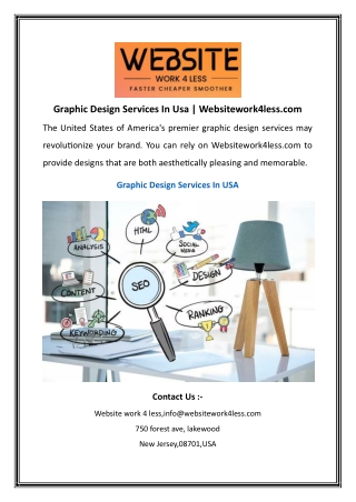 Graphic Design Services In Usa | Websitework4less.com