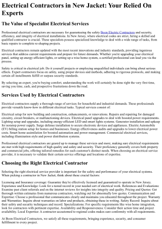 Boon Electrical Contractors