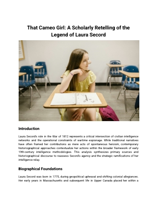 That Cameo Girl_ A Scholarly Retelling of the Legend of Laura Secord
