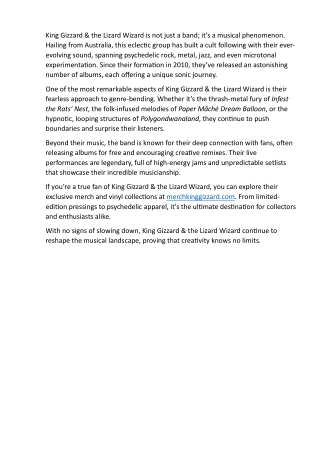 History of King Gizzard & the Lizard Wizard