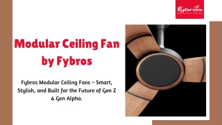 Modular Ceiling Fan by Fybros