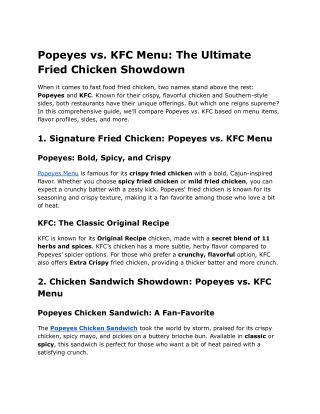 Popeyes vs. KFC Menu- The Ultimate Fried Chicken Showdown_2