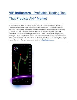 VIP Indicators - Profitable Trading Tool That Predicts ANY Market