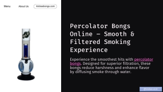 Percolator Bongs – Smooth & Filtered Smoking Experience
