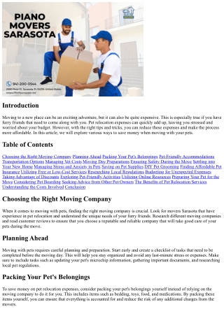 Moving on a Budget: Tips for Reducing Pet Relocation Expenses