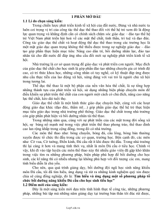 SKKN Tìm hiểu và ứng dụng bồi dưỡng năng khiếu Đá cầu cho học sinh tiểu học