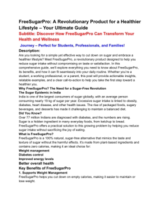 FreeSugarPro_ A Revolutionary Product for a Healthier Lifestyle – Your Ultimate Guide (1)