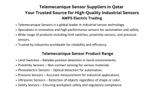 Telemecanique Sensor Suppliers in Qatar -AMPS Electric Trading