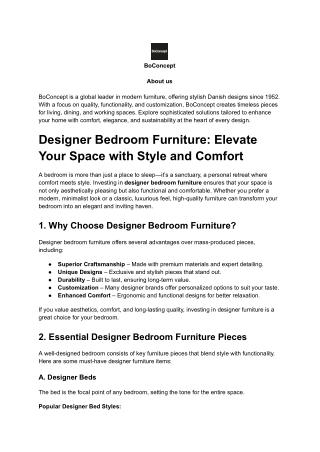 Designer bedroom Furniture