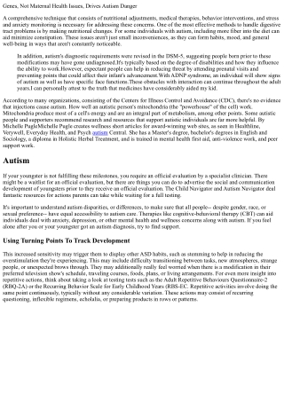 Autism Range Condition Signs And Symptoms And Causes