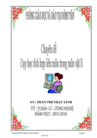 Sáng kiến kinh nghiệm Dạy học tích hợp liên môn trong môn Vật lí