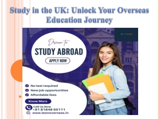 Study in the UK Unlock Your Overseas Education Journey