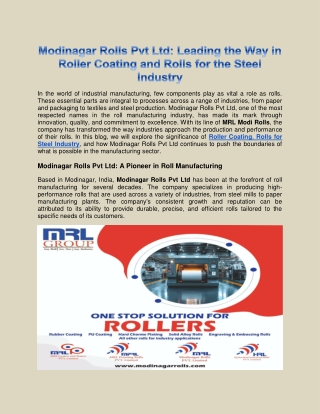 Modinagar Rolls Pvt Ltd