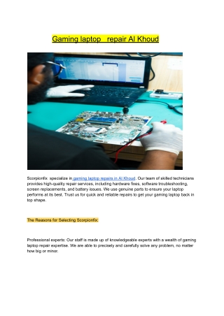 Gaming laptop   repair Al Khoud