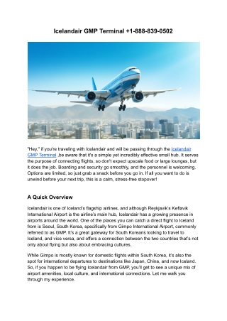 Icelandair GMP Terminal
