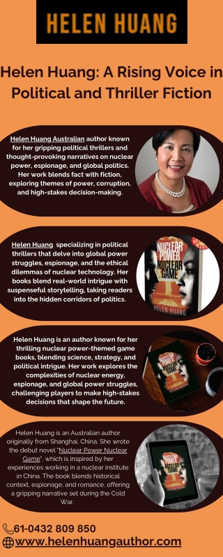 Helen Huang: A Rising Voice in Political and Thriller Fiction