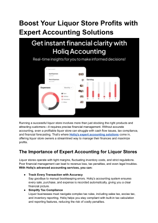Boost Your Liquor Store Profits with Expert Accounting Solutions