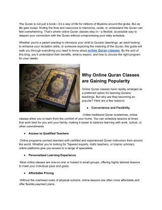 The Complete Guide to Online Quran Classes_ Learn Anytime, Anywhere