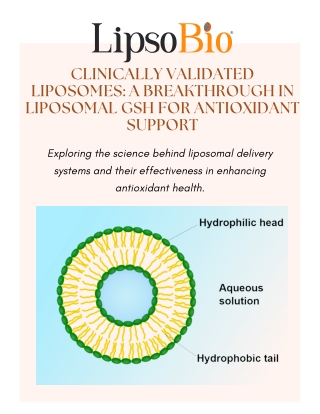 Liposomal GSH Clinically Proven Antioxidant Support