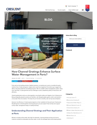 How Channel Gratings Enhance Surface Water Management in Ports?
