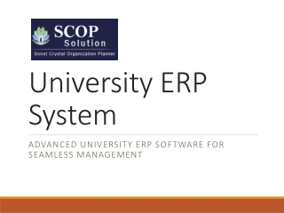 University ERP System | Advanced University ERP Software for Seamless Management