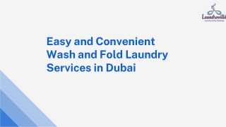 Easy and Convenient Wash and Fold Laundry Services in Dubai