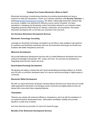 Creating Your Custom Blockchain_ Where to Start