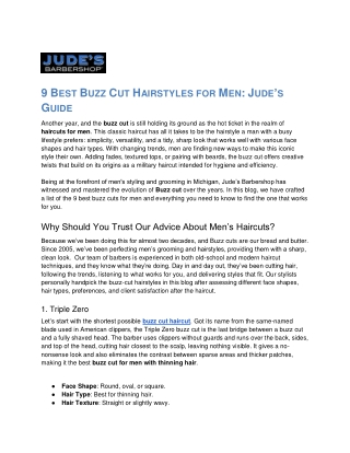 9 Best Buzz Cut Hairstyles