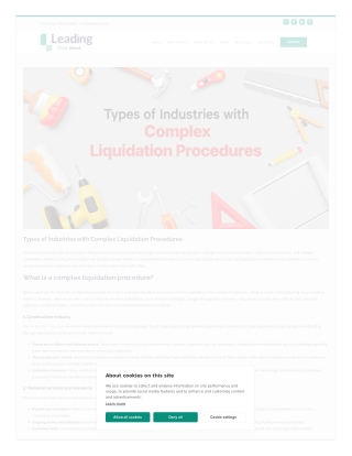 Types of Industries with Complex Liquidation Procedures