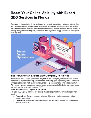 Boost Your Online Visibility with Expert SEO Services in Florida