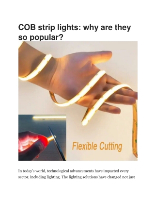 Electrical Vibgyor - High-Quality COB Strip Lights