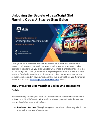 Unlocking the Secrets of JavaScript Slot Machine Code_ A Step-by-Step Guide
