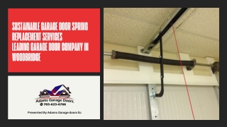 Sustainable Garage Door Spring Replacement Services