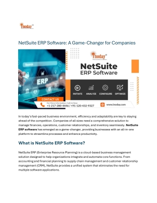 NetSuite ERP Software: A Game-Changer for Companies