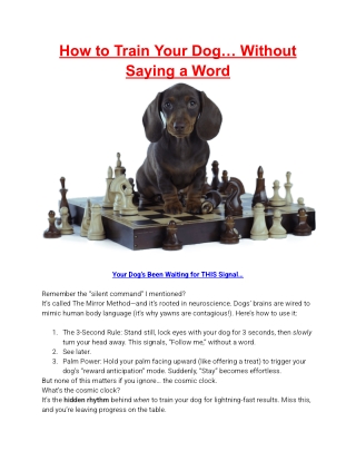 The Secret Frequency Only 1% of Dog Trainers Know…