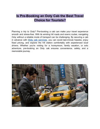 Book Ooty Cab Services | Car Rental Online