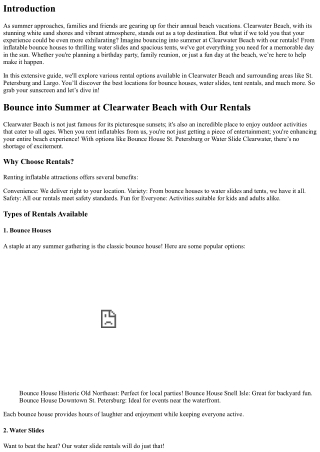 Bounce into Summer at Clearwater Beach with Our Rentals