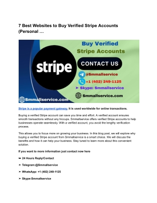 7 Best Websites to Buy Verified Stripe Accounts (Personal …