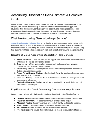 Accounting Dissertation Help Services_ A Complete Guide