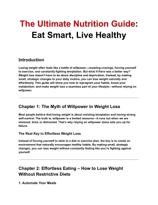 The Ultimate Nutrition Guide )