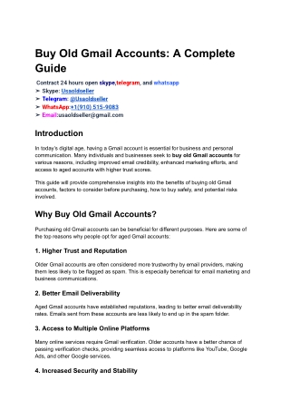 Buy Old Gmail Accounts_ A Complete Guide